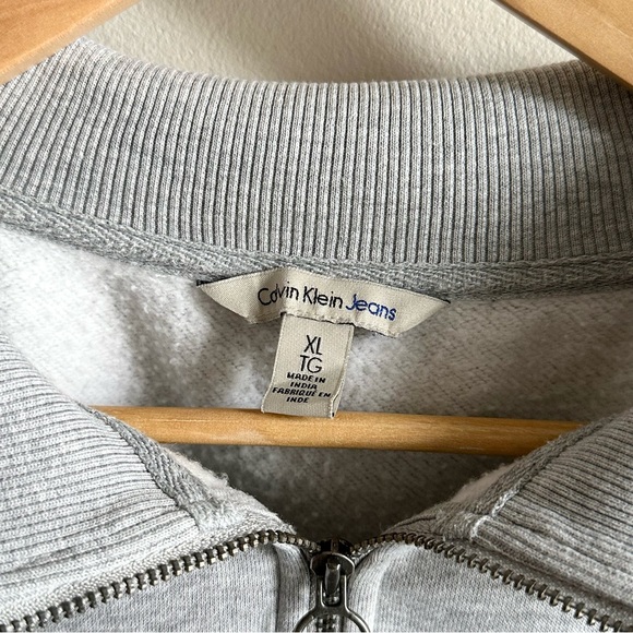 calvin klein cropped quarter zip sweater - Picture 4 of 4